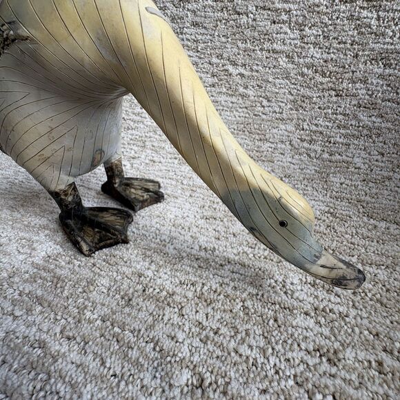 Indian Runner Duck Goose Resin Wood like Sophie Farmhouse Shelf Sitter Decor 8” - Picture 7 of 7